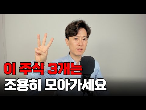 이 주식 3개는 조용히 모아가세요.