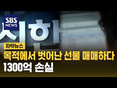 목적에서 벗어난 선물 매매하다…1300억 손실 (자막뉴스) / SBS